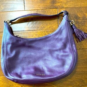 Michael Kors Leather Shoulder Bag in Plum EUC